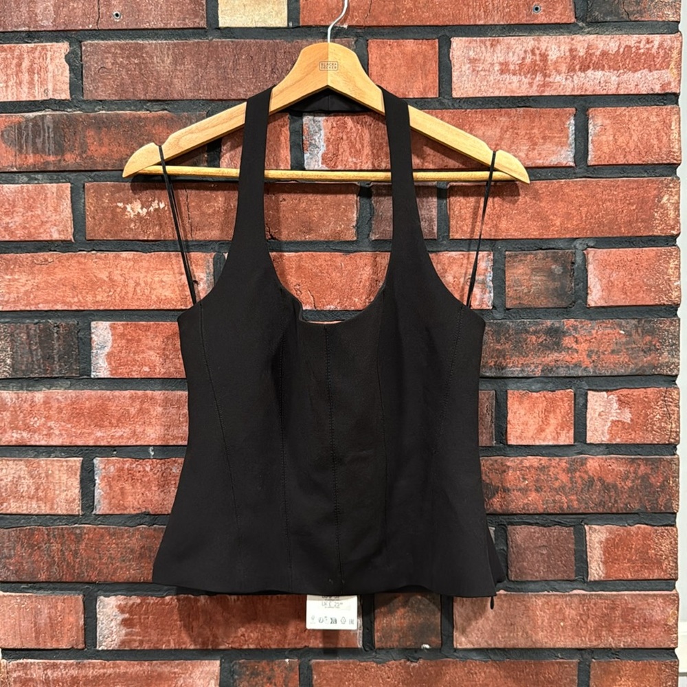 Zara  Black Helter  Top - Picture 2 of 5